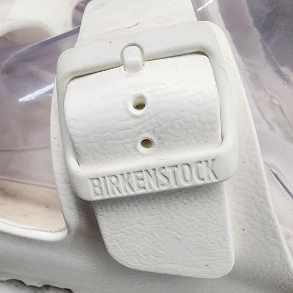 Birkenstock Shoes Mens Size 11 Arizona Essential Off White Slip On Sandals *Read main image 9